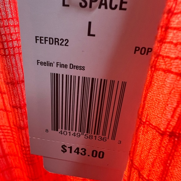 L*Space Feelin’ Fine Coverup Mini Dress in Orange - Picture 6 of 6
